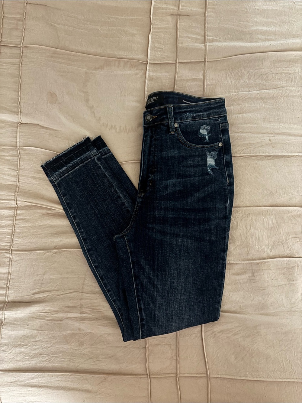 Judy Blue Dark Wash Distressed Skinny Jeans
